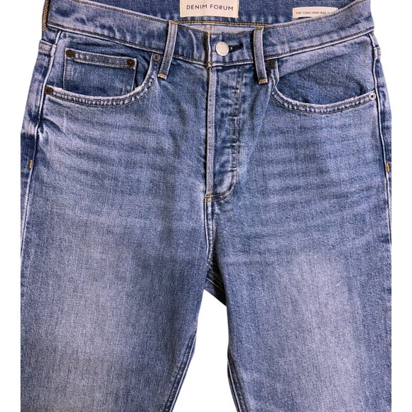 Denim Forum (Aritzia) "The Yoko High Rise Slim" Blue Jeans (28) - Picture 3 of 3